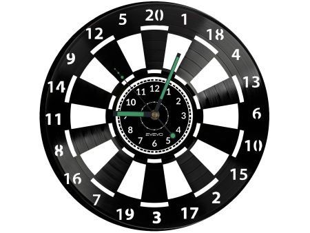 DARTS ZEGAR ŚCIENNY DEKORACYJNY NOWOCZESNY PŁYTA WINYLOWA WINYL NA PREZENT EVEVO EVEVO.PL