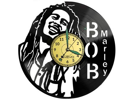 BOB MARLEY ZEGAR ŚCIENNY DEKORACYJNY NOWOCZESNY PŁYTA WINYLOWA WINYL NA PREZENT EVEVO EVEVO.PL