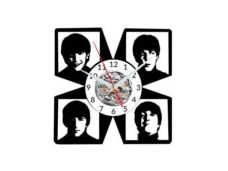 Liverpool Rock Band ZEGAR ŚCIENNY DEKORACYJNY NOWOCZESNY PŁYTA WINYLOWA WINYL NA PREZENT EVEVO EVEVO.PL