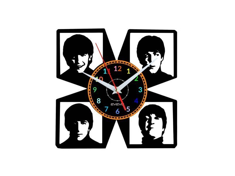 Liverpool Rock Band ZEGAR ŚCIENNY DEKORACYJNY NOWOCZESNY PŁYTA WINYLOWA WINYL NA PREZENT EVEVO EVEVO.PL