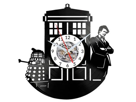 DOCTOR WHO ZEGAR ŚCIENNY DEKORACYJNY NOWOCZESNY PŁYTA WINYLOWA WINYL NA PREZENT EVEVO EVEVO.PL