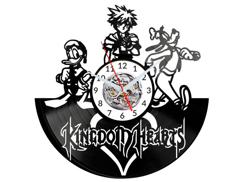 Kingdom Hearts Zegar Ścienny Płyta Winylowa Nowoczesny Dekoracyjny Na Prezent Urodziny