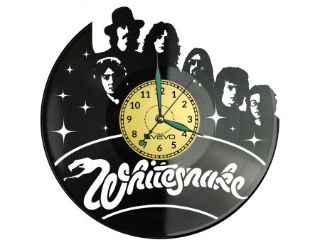 Whitesnake ZEGAR ŚCIENNY DEKORACYJNY NOWOCZESNY PŁYTA 
WINYLOWA WINYL NA PREZENT EVEVO EVEVO.PL