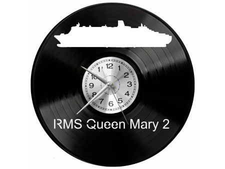 RMS QUEEN MARY 2 ZEGAR ŚCIENNY DEKORACYJNY NOWOCZESNY PŁYTA 
WINYLOWA WINYL NA PREZENT EVEVO EVEVO.PL