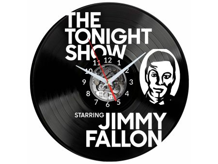 THE TONIGHT SHOW JIMMY FALLON ZEGAR ŚCIENNY DEKORACYJNY NOWOCZESNY PŁYTA 
WINYLOWA WINYL NA PREZENT EVEVO EVEVO.PL