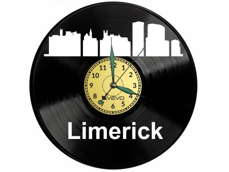 LIMERICK ZEGAR ŚCIENNY DEKORACYJNY NOWOCZESNY PŁYTA 
WINYLOWA WINYL NA PREZENT EVEVO EVEVO.PL