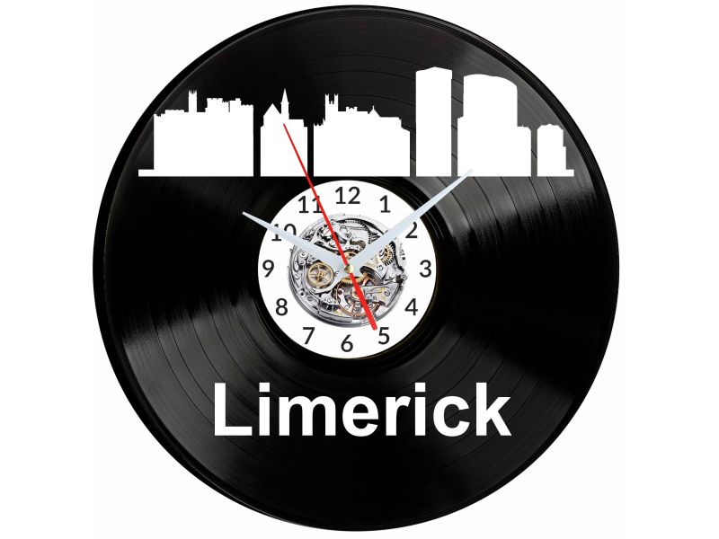 Limerick Zegar Ścienny Płyta Winylowa Nowoczesny Dekoracyjny Na Prezent Urodziny