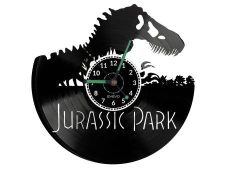 JURASSIC PARK ZEGAR ŚCIENNY DEKORACYJNY NOWOCZESNY PŁYTA WINYLOWA WINYL NA PREZENT EVEVO EVEVO.PL