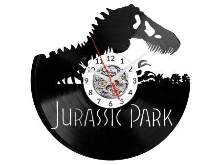 JURASSIC PARK ZEGAR ŚCIENNY DEKORACYJNY NOWOCZESNY PŁYTA WINYLOWA WINYL NA PREZENT EVEVO EVEVO.PL