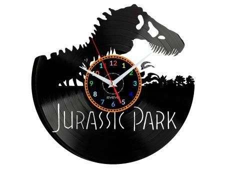 JURASSIC PARK ZEGAR ŚCIENNY DEKORACYJNY NOWOCZESNY PŁYTA WINYLOWA WINYL NA PREZENT EVEVO EVEVO.PL