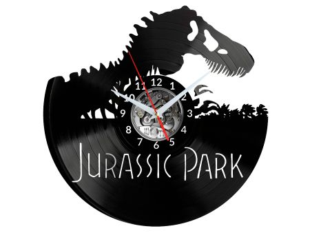 JURASSIC PARK ZEGAR ŚCIENNY DEKORACYJNY NOWOCZESNY PŁYTA 
WINYLOWA WINYL NA PREZENT EVEVO EVEVO.PL