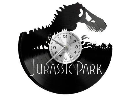 JURASSIC PARK ZEGAR ŚCIENNY DEKORACYJNY NOWOCZESNY PŁYTA WINYLOWA WINYL NA PREZENT EVEVO EVEVO.PL