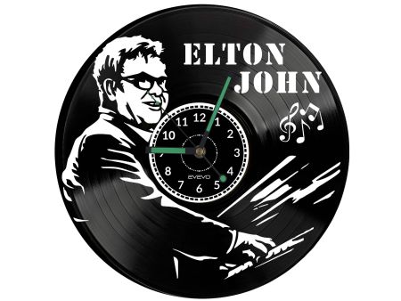 Elton John Zegar Ścienny Płyta Winylowa Nowoczesny Dekoracyjny Na Prezent Urodziny