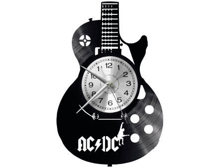 ACDC ZEGAR ŚCIENNY DEKORACYJNY NOWOCZESNY PŁYTA WINYLOWA WINYL NA PREZENT EVEVO EVEVO.PL