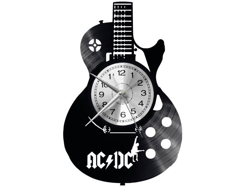 ACDC ZEGAR ŚCIENNY DEKORACYJNY NOWOCZESNY PŁYTA WINYLOWA WINYL NA PREZENT EVEVO EVEVO.PL