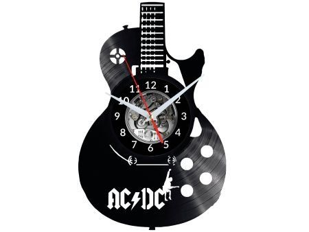 ACDC ZEGAR ŚCIENNY DEKORACYJNY NOWOCZESNY PŁYTA WINYLOWA WINYL NA PREZENT EVEVO EVEVO.PL