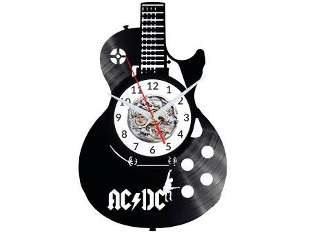 ACDC ZEGAR ŚCIENNY DEKORACYJNY NOWOCZESNY PŁYTA WINYLOWA WINYL NA PREZENT EVEVO EVEVO.PL