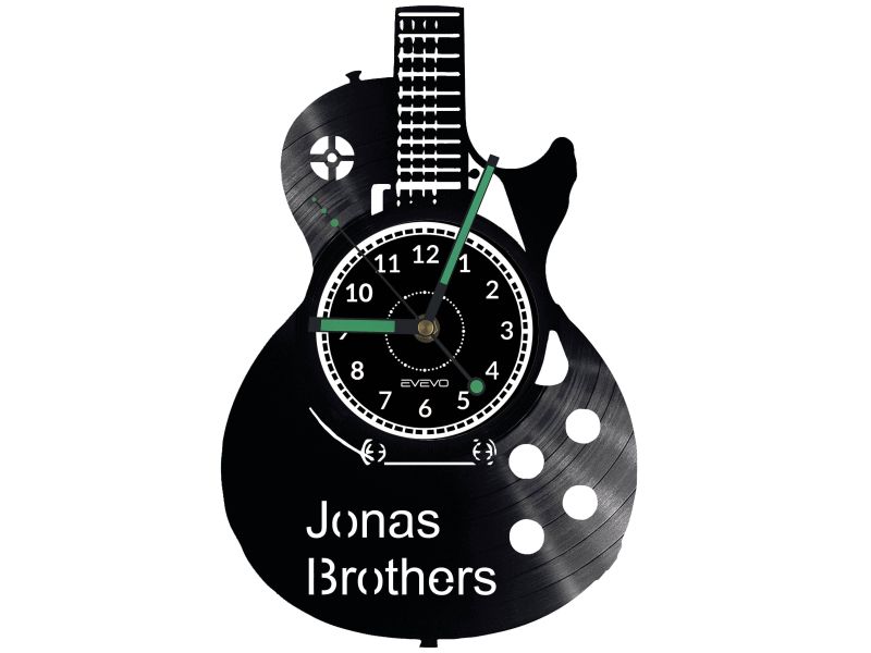 JONAS BROTHERS ZEGAR ŚCIENNY DEKORACYJNY NOWOCZESNY PŁYTA 
WINYLOWA WINYL NA PREZENT EVEVO EVEVO.PL