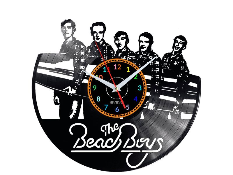 THE BEACH BOYS ZEGAR ŚCIENNY DEKORACYJNY NOWOCZESNY PŁYTA 
WINYLOWA WINYL NA PREZENT EVEVO EVEVO.PL