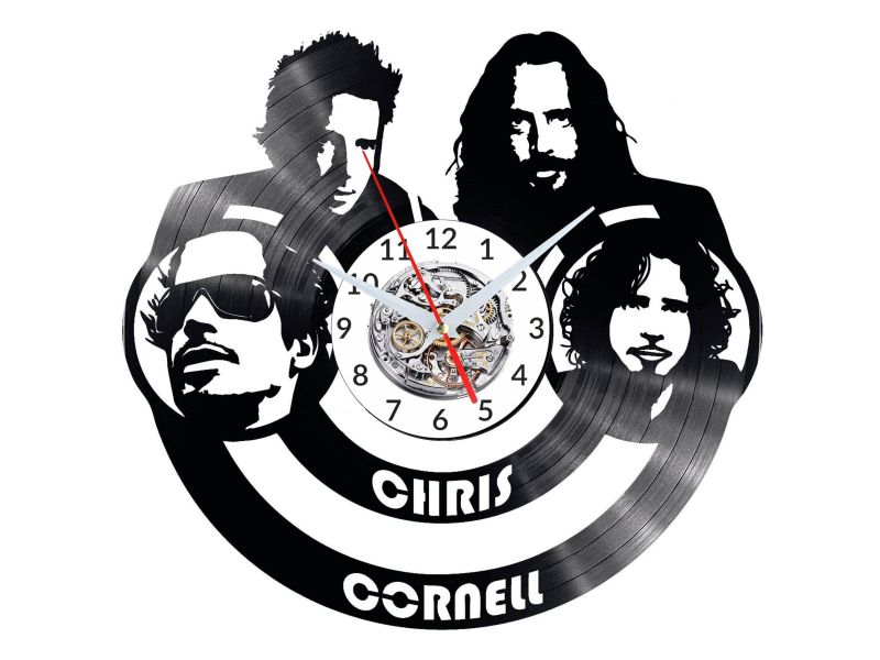 CHRIS  CORNELL ZEGAR ŚCIENNY DEKORACYJNY NOWOCZESNY PŁYTA 
WINYLOWA WINYL NA PREZENT EVEVO EVEVO.PL