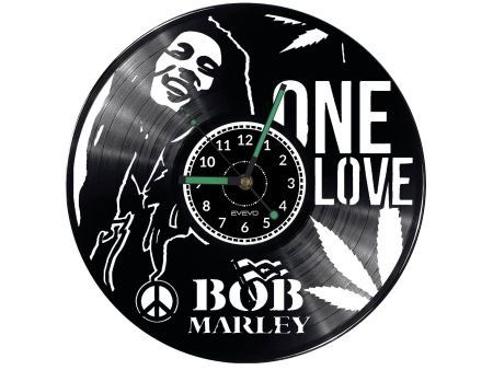 BOB MARLEY ZEGAR ŚCIENNY DEKORACYJNY NOWOCZESNY PŁYTA WINYLOWA WINYL NA PREZENT EVEVO EVEVO.PL