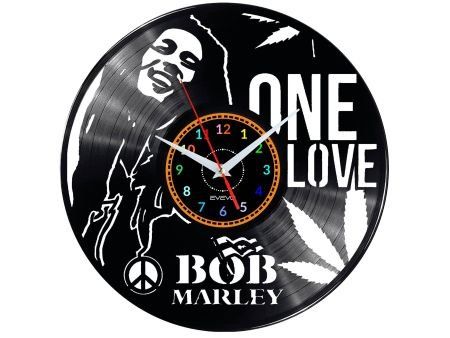 BOB MARLEY ZEGAR ŚCIENNY DEKORACYJNY NOWOCZESNY PŁYTA WINYLOWA WINYL NA PREZENT EVEVO EVEVO.PL