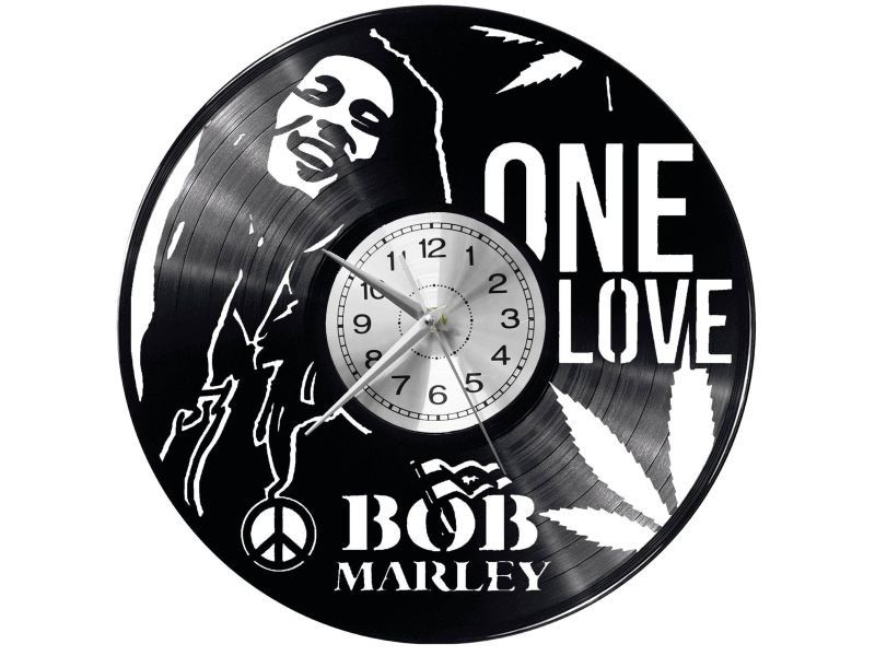 BOB MARLEY ZEGAR ŚCIENNY DEKORACYJNY NOWOCZESNY PŁYTA WINYLOWA WINYL NA PREZENT EVEVO EVEVO.PL
