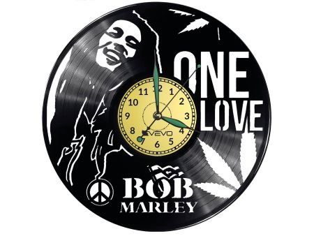BOB MARLEY ZEGAR ŚCIENNY DEKORACYJNY NOWOCZESNY PŁYTA WINYLOWA WINYL NA PREZENT EVEVO EVEVO.PL