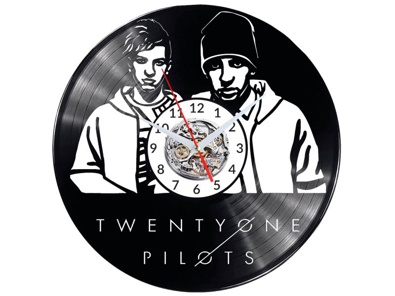 TWENTY ONE PILOTS ZEGAR ŚCIENNY DEKORACYJNY NOWOCZESNY PŁYTA 
WINYLOWA WINYL NA 
PREZENT EVEVO EVEVO.PL