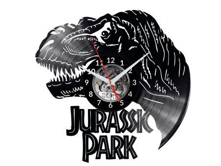 JURASSIC PARK ZEGAR ŚCIENNY DEKORACYJNY NOWOCZESNY PŁYTA WINYLOWA WINYL NA PREZENT EVEVO EVEVO.PL