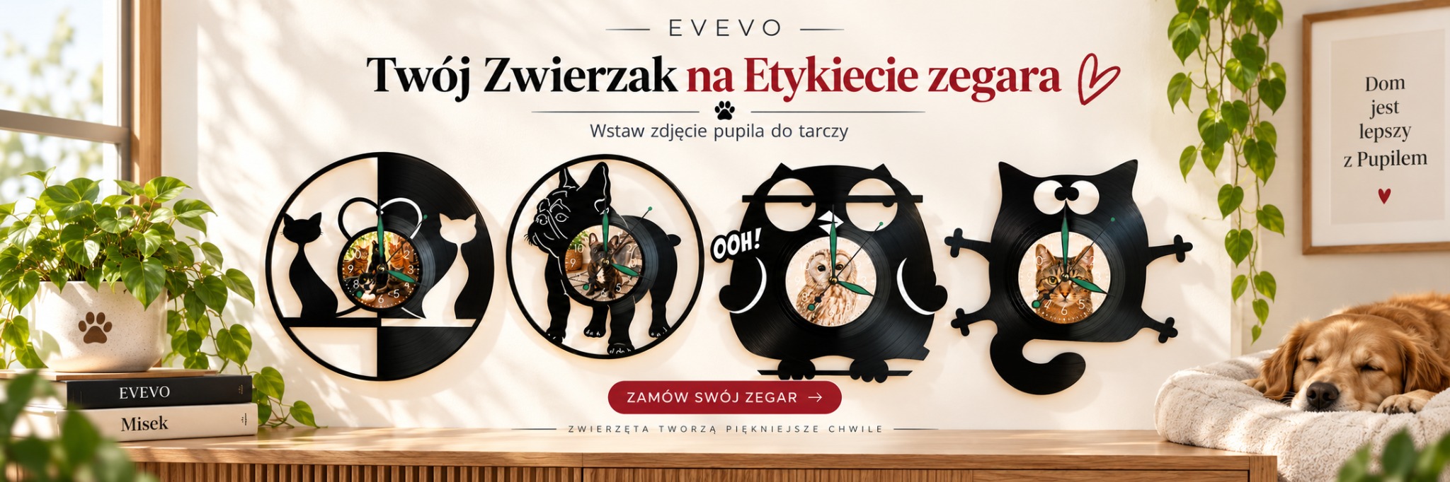 Twój Zwierzak na Etykiecie zegara